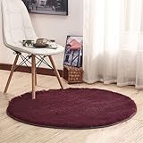 TAPIS DE CHAMBRE FOND ANTIDÉRAPANT - le tapis rond résistant à l'usure a un dessous antidérapant , le tapis ne bougera pas facilement, empêchant efficacement le tapis de glisser et une résistance au glissement permettant ainsi à vos enfants et animaux de compagnie de jouer librement dessus pour empêcher le glissement et le rapprocher du sol, le rendant plus confortable et chaud à utiliser.