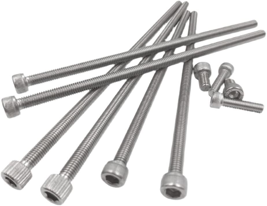 【Lengthen】 M8（8mm）×200mm Quantity 2 Socket Head Cap Screws,A2-70 304 Stainless Steel,Allen Socket Drive,Machine Thread,DIN912