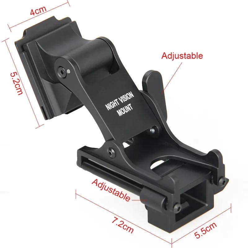Bras NVG Rhino En Métal Pour Casque Tactique - Compatible PVS-7 / PVS-14, Réglable Et Rabattable - Pour Casques FAST, MICH
