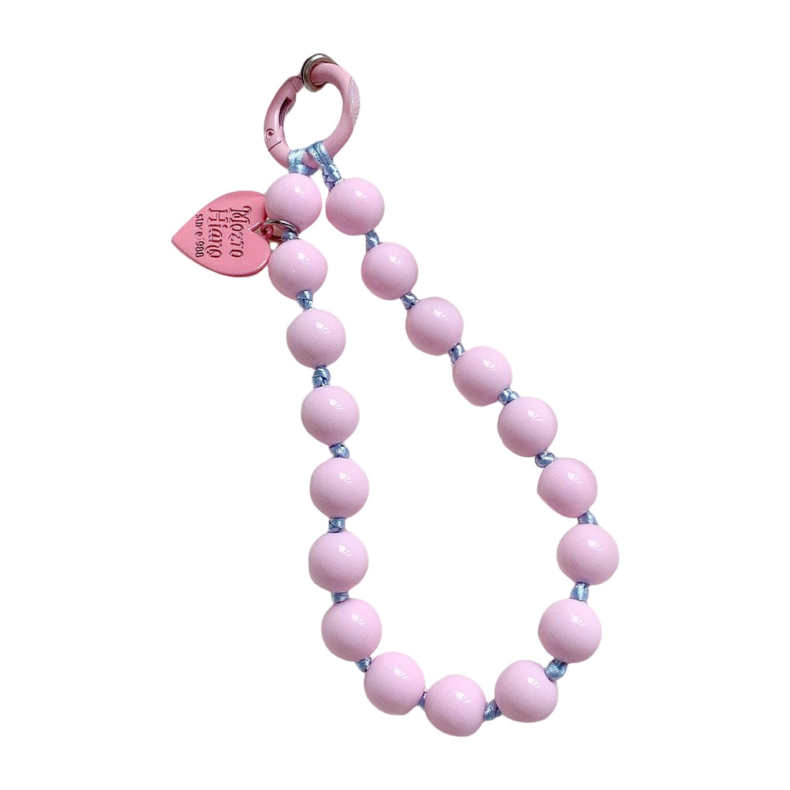 Tsophreniq Love Heart Beadeds Colorful Sweet Phone Bracelets for Phone Women Accessories Anti-Lost Chain Lanyard Hanging Cord Beads Bracelets
