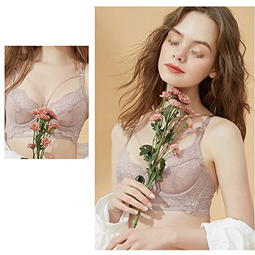 Soutien-gorge en dentelle avec armatures WENJUN violet Taro taille 70C