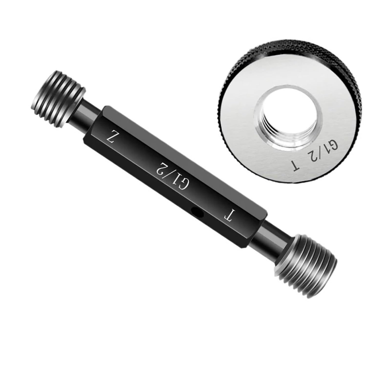 1 ZESTAW Przyrząd do sprawdzania gwintów i pierścieni, narzędzie do kontroli gwintów ze stali łożyskowej do obróbki metali(G 7/8 Plug Gauge)