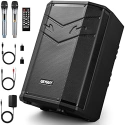 Roadtrip Pro Altavoz Karaoke portátil 8´´ con 2 micrófonos Inalámbricos, Altavoces Bluetooth Sistema de PA Recargable USB-C/Radio FM/TWS/Grabación DSP para la Party Fiesta/Streaming GPSK-4