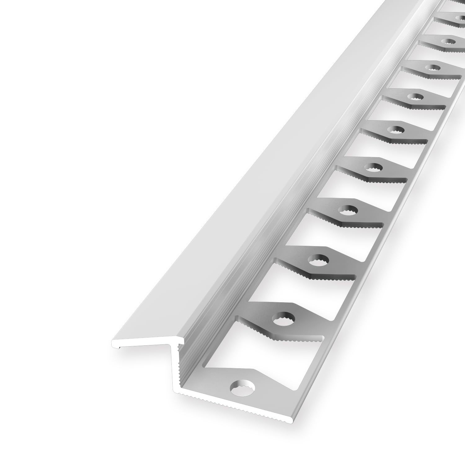 Rampenprofil Anpassungsprofil 10 x 13 x 2500 mm Einfasshöhe 6-10 mm Ausgleichsprofil Aluminium Höhenausgleichsprofil Geschlossen Gestanzt Metallprofil Alu Natur Küberit