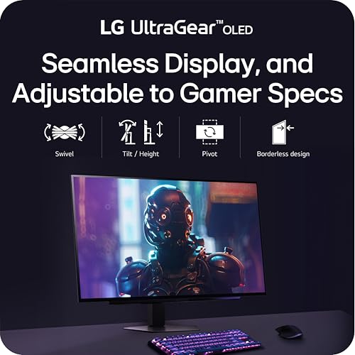 Image of LG 27GX704A-B 27-inch Ultragear QHD (2650x1440) OLED Gaming Monitor 240Hz, 0.03ms, NVIDIA G-Sync Compatible, AMD FreeSync Premium Pro, HDR TrueBlack400, HDMI 2.1, DisplayPort, Black (Renewed)