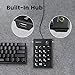 Perixx Peripad-202H Wired Slim Numeric Keypad, X Type Scissor Keys with 2 USB Hubs and Tab Key, Black