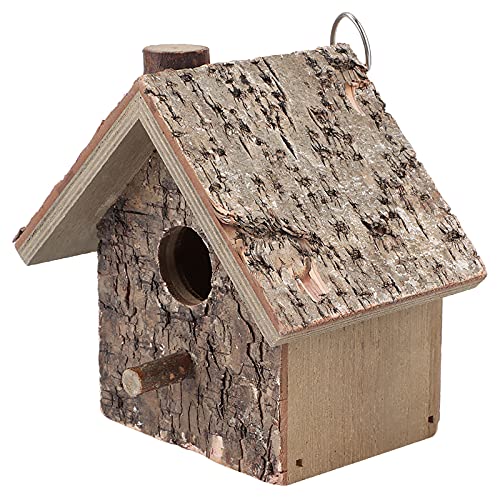 Brrnoo Nichoir à Oiseaux en Bois – Lieu de Repos pour Oiseaux de Type Suspendu Résistant à l'humidité – Accessoires pour Animaux de Compagnie pour Le Jardin.