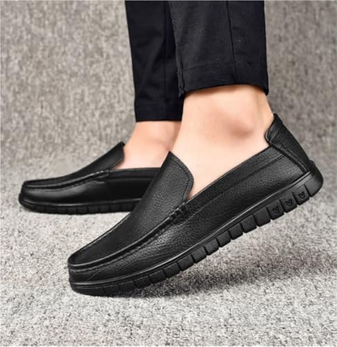 Simple Moccasins Loafer Leather Flexible Resistant Loafers for Men Flat Heel Walking Casual Slip On2