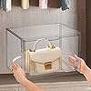 MSHOMELY Purse Storage Organizer For Closet 3 Packs Clear Handbag Storage Organizer Acrylic Display Case For Collectibles Stackable Bag Organizer With Magnetic Door For Backpack, Figure, XXX-Large - View #4