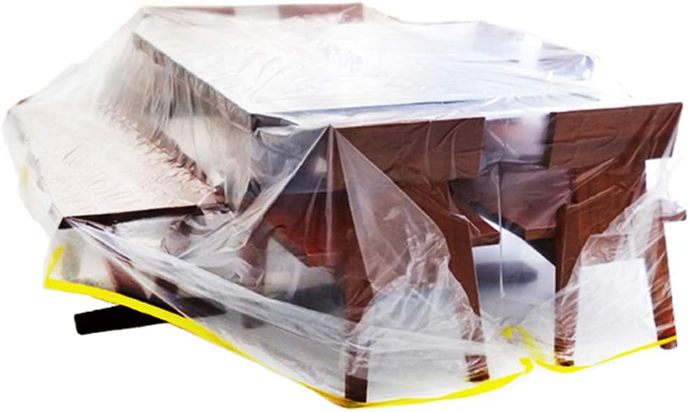 Ruibo Large Sofa Couch Cover for Furniture Protector Cover / Waterproof Plastic Drop Cloth / Clear Plastic Tarp for Painting,Moving and Long Term Storage, / 12 sq.ft,146”lx106”w