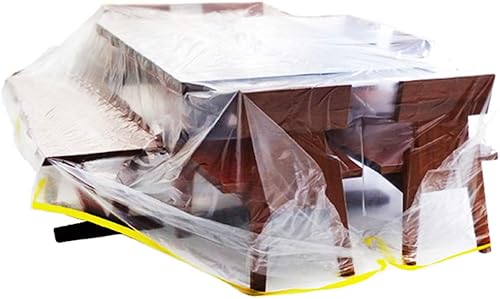 Ruibo Funda protectora de sofá grande para muebles, tela de plástico impermeable, lona de plástico transparente para pintura, mudanza y