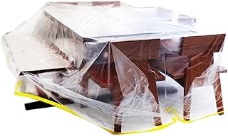 Ruibo Large Sofa Couch Cover for Furniture Protector Cover / Waterproof Plastic Drop Cloth / Clear Plastic Tarp for Painting,Moving and Long Term Storage, / 12 sq.ft,146”lx106”w