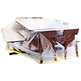 Ruibo Large Sofa Couch Cover for Furniture Protector Cover / Waterproof Plastic Drop Cloth / Clear Plastic Tarp for Painting,Moving and Long Term Storage, / 12 sq.ft,146”lx106”w