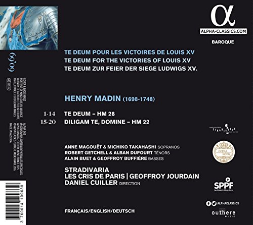 Henry Madin: Te Deum Pour Les Victoires De Louis V