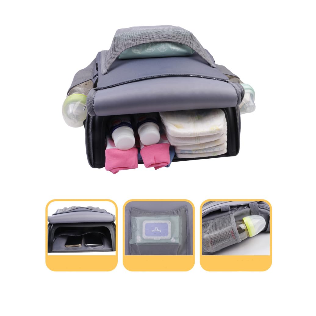 HEYOUTH Alzador Silla para Niños Comer,Trona de Viaje Portatil,Elevador Silla para Niños comer,Se Convierte en Bolso de Viaje o en Bolso Cambiador para Bebés, Niños Pequeños, Unisex