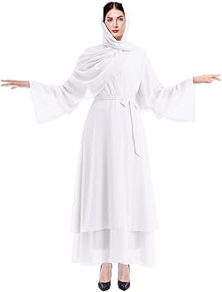 IKADEXAbayas for Women Muslim Dubai Dress Solid Loose Fit Long Cardigan Islamic Kaftan Robe Open Front Maxi Length