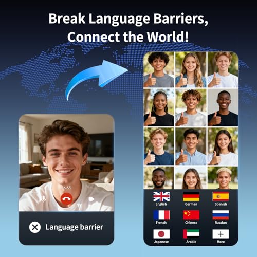 Image of Real-Time Translation Earbuds, 198+ Languages Two-Way Translating, Audifonos Traductores Ingles Espanol, 4-in-1 Translator Headphones for Travel, Business & Learning - Space Grey
