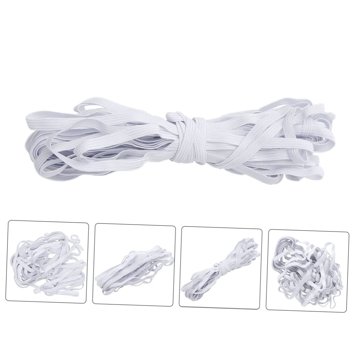 Uonlytech 2 Banda Elastica Biancheria Intima Pantaloni Abbigliamento Fascia Elastica Accessorio per Cucire Indumenti Cordoncino Elastico per Cucire Biancheria Intima Bande Bianca