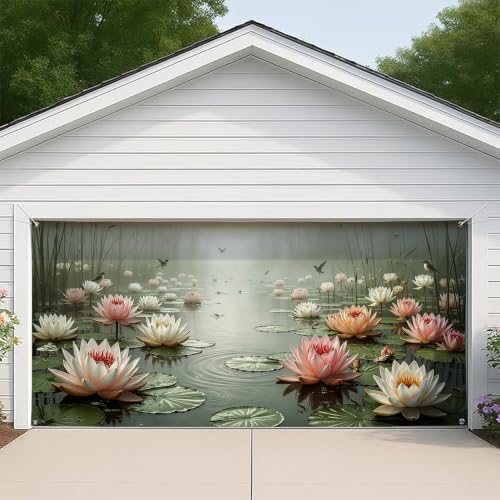 Housse de porte de garage nénuphar pour rénover une façade usée - 5