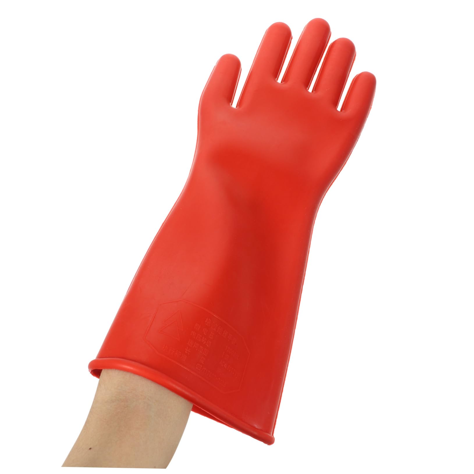 Operitacx Guantes Aislantes de Goma Roja para Electricista, Alta Tensión, Resistentes al Desgaste, Protección para Trabajo Industrial y Servicio en Campo
