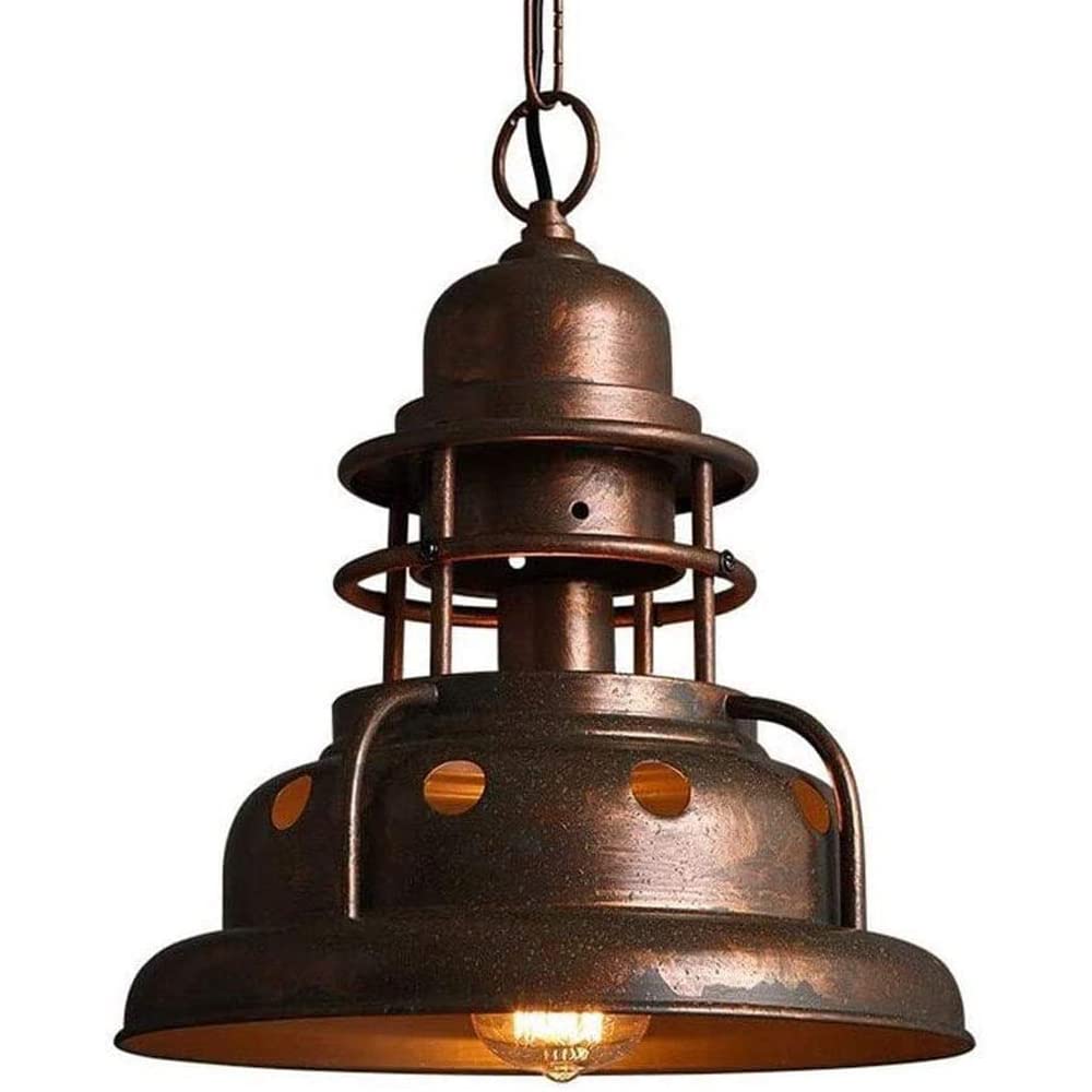 Lustre suspendu en fer pour sublimer une ferme rurale sombre