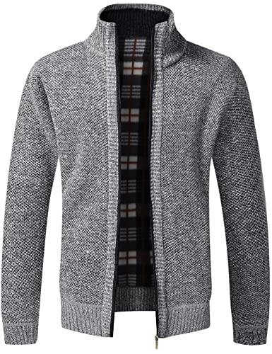 Jacken Herren Weinrot Herren-Cardigan-Pullover Mit Reißverschluss