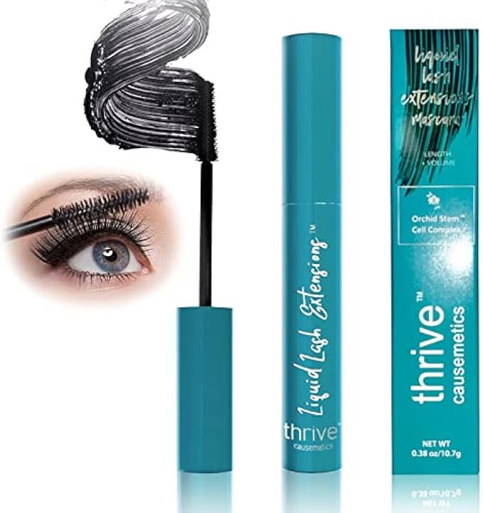 New Thrive mascara Liquid Lash Extensions Mascara, Thrive Mascara Liquid Lash Extensions, Thrive Causemetics Mascara, Brynn (Rick Black) 10.7g/0.38 OZ-02