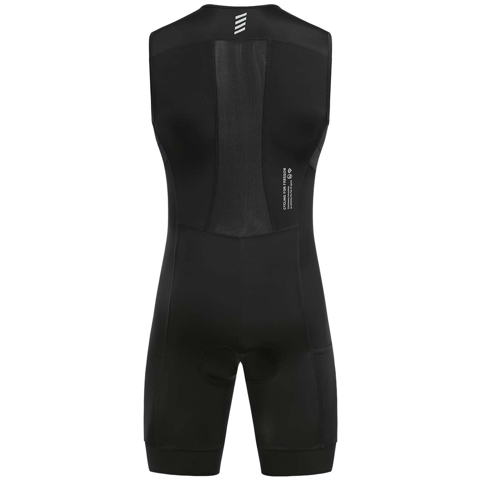 Santic Traje de triatlón para hombre acolchado de una pieza sin mangas Pro Triatlón Racing Trisuit de manga corta Ciclismo Traje para Ciclismo Natación Correr