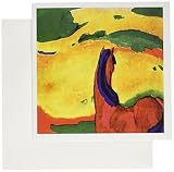 3dRose Lot de 12 cartes de vœux Photo du peintre allemand de Cubisme Franz Marc Horse in a Paysage (gc_100506_2)