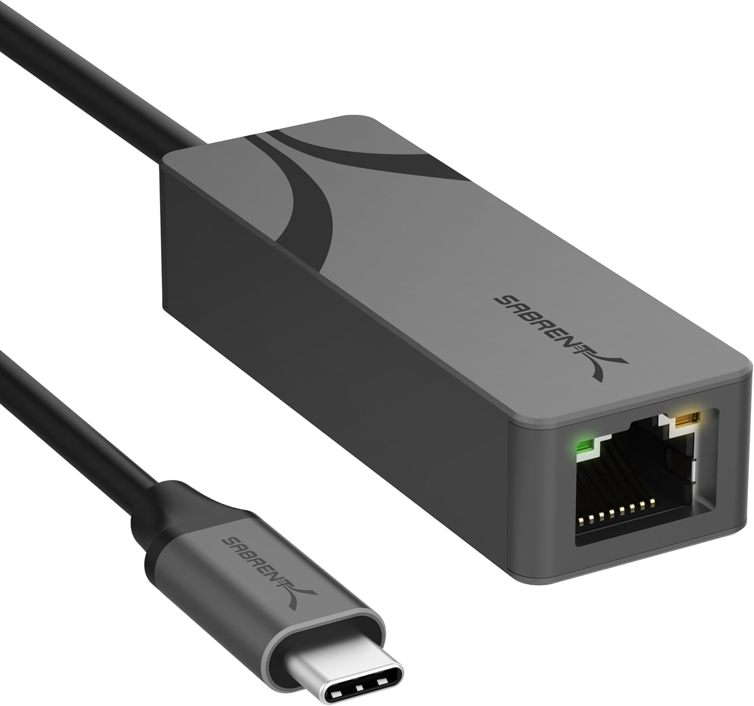 SABRENT USB C to Ethernet Adapter 2.5 Gbps Ethernet Adapter, Aluminum Portable, Wide Compatibility PC Laptop Accessories (NT-25GA)