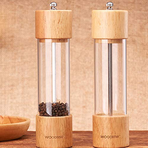 Moedor manual de madeira de sal e pimenta da Homozy