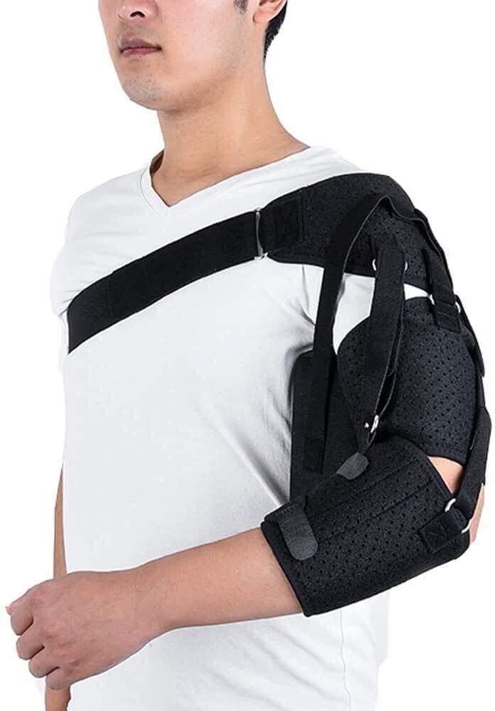 Soporte de hombro ajustable, inmovilizador de hombro con cabestrillo para accidente cerebrovascular, hemiplejia, subluxación, alivia el dolor de hombro, articulación AC, manguito rotador fác