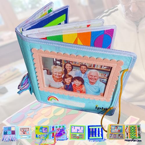 IPLO - IPLO® Busy Book Montessori | Quiet Book | Livre thérapeutique pour les personnes âgées, la maladie d'Alzheimer, la démence, l'autisme – Stimulation cognitive | Jeux de mémoire | Zone photo à ne pas