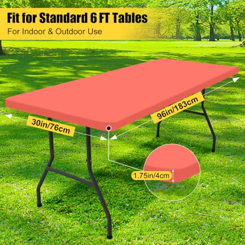 Smiry Elastic Fitted Polyester Tablecloths for 6 Foot Rectangle Tables by Smiry - Used condition - Image 7