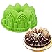 X-Haibei Large Crown Castle Round Cake Pan Bread Chocolate Jello Bakeware Dia. 9 inch Silicone Mold