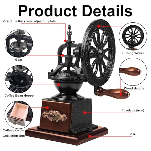 Cast Iron Wheel Coffee Grinder
