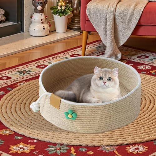 Panier rond pour chat grand nid mignon pour chaton maison
