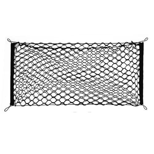 Filet de rangement pour coffre de voiture élastique en nylon noir