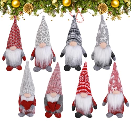 ilauke 8 Stück Weihnachts-Wichtel, Weihnachtsdeko, Skandinavische...