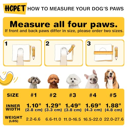 Hcpet Sapatos para cães pequenos, botas respiráveis para cães e protetores de patas para calçada que