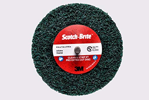 Scotch-Brite™ Clean and Strip XT Pro Disc, Shaft Mount, 2-ply, 4 in x 1 in x 1/4 in, S XCS, 10 per case