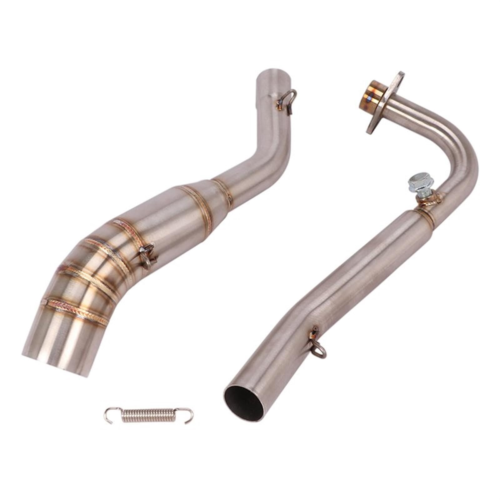 Marmitta Moto Fuga Scarico Completo Modifica Tubo Collegamento Anteriore In Acciaio Inossidabile Per KAWASAKI Z125 Fino Al 2018 Z125 Pro Fino Al 2022 Tubo centrale scarico