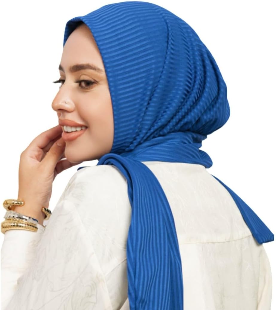 Instant Hijab For Women | Head Wrap100% Cotton Rib Headscarf | Easy to Wear Hijabs with Metal Pin - Image 3