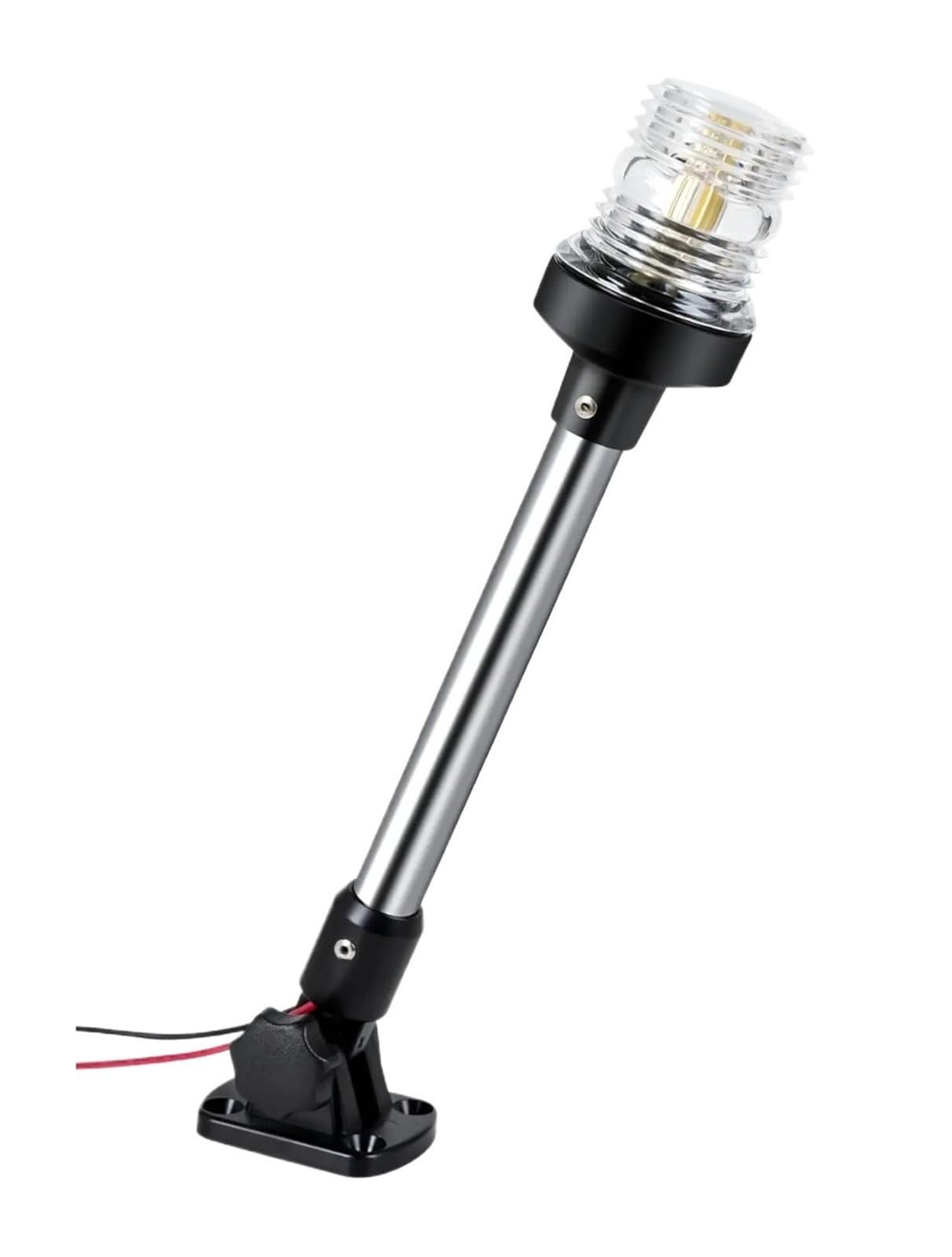 Anchor Light Boat Stern Light Waterproof 9 Inches, White Fold Down Marine Navigation Lights for Boats LED for Pontoon