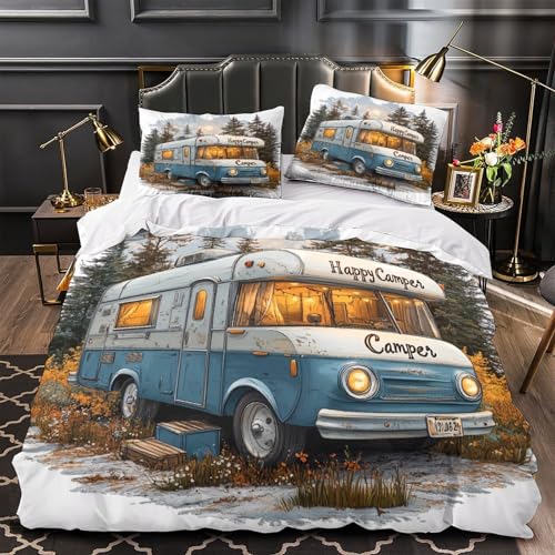 Housse de couette camping-car vintage microfibre 140x200 - 2