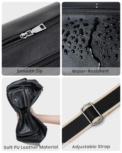 Image of Bluome Vegan Leather Crossbody Purse for women Multi Pocket Crossbody Bag Messenger Bag Travel Purse Handbag Shoulder