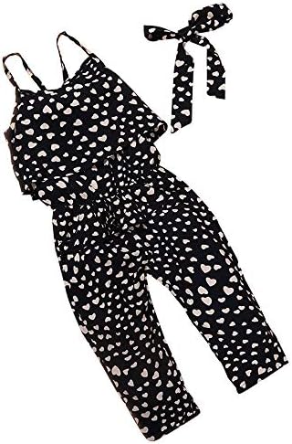 Noubeau Toddler Girls Kids Jumpsuit Girl One Piece Sleeveless Floral Playsuit Strap Romper Summer Outfits Clothes