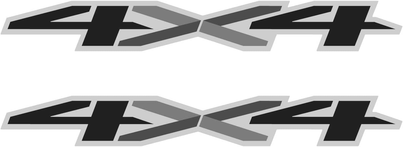 Chevy Silverado Black/Silver 4X4 Bed Side Decals 2019-2026 Set of 2 GM Licensed
