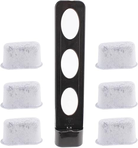 Anbige Piezas de repuesto Soporte para filtro de agua con 6 filtros de agua de carbón, compatible con cafeteras Cuisinart