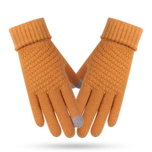 Gants de cyclisme en plein air pour femme avec écran tactile et doublure d'hiver